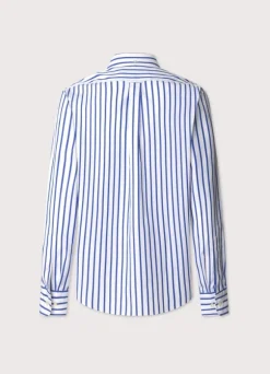 regular fit awning striped poplin shirt