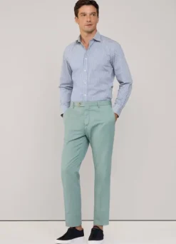 regular fit banker striped twill shirt