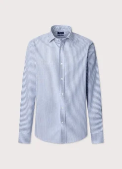 regular fit banker striped twill shirt