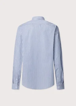 regular fit banker striped twill shirt