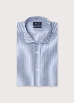 regular fit banker striped twill shirt