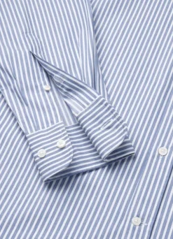 regular fit banker striped twill shirt