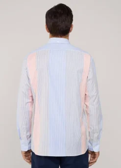 regular fit bayadere striped oxford shirt