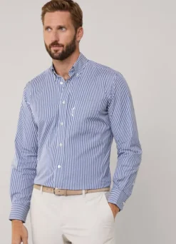 regular fit bengal striped poplin shirt