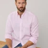 regular fit bengal striped linen shirt