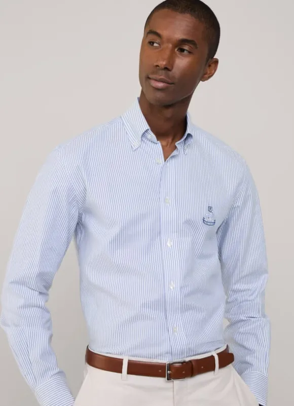 regular fit bengal striped oxford shirt
