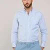 regular fit bengal striped poplin shirt