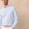 regular fit bengal striped seersucker shirt