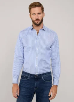 regular fit bengal striped poplin shirt