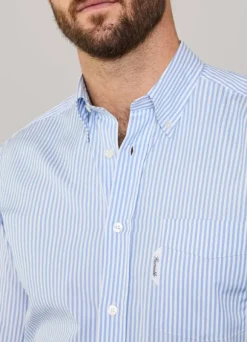 regular fit bengal striped poplin shirt