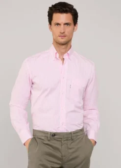 regular fit bengal striped poplin shirt