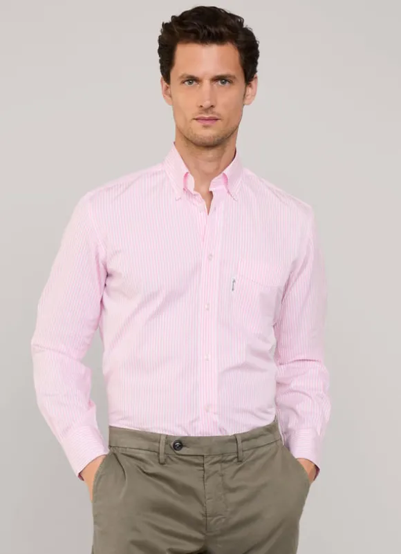regular fit bengal striped poplin shirt