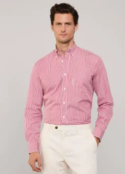 regular fit bengal striped poplin shirt