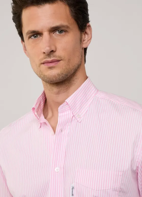 regular fit bengal striped poplin shirt
