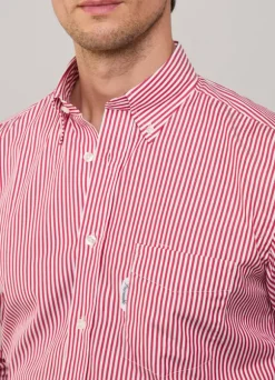 regular fit bengal striped poplin shirt
