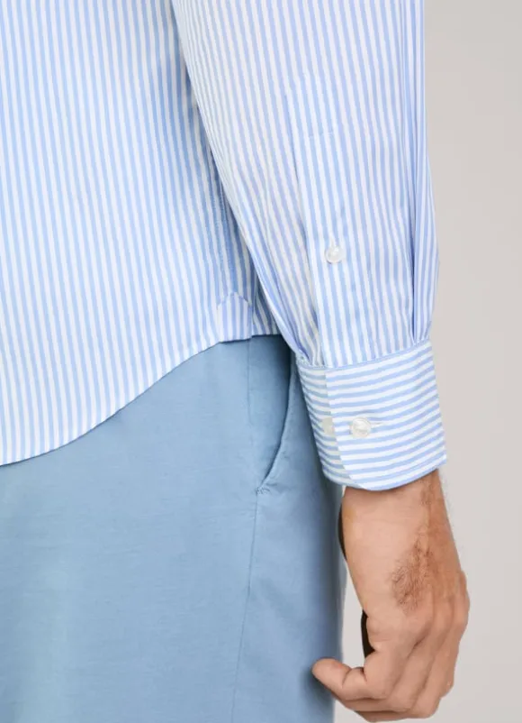 regular fit bengal striped poplin shirt