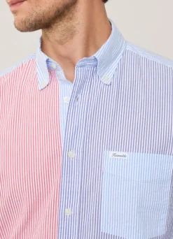regular fit bengal striped seersucker shirt