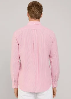 regular fit bengal striped seersucker shirt