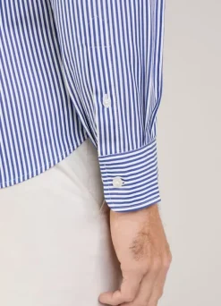 regular fit bengal striped poplin shirt