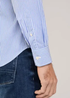 regular fit bengal striped poplin shirt