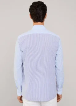 regular fit bengal striped seersucker shirt