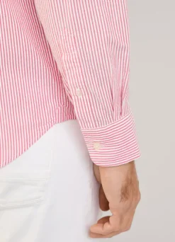 regular fit bengal striped seersucker shirt