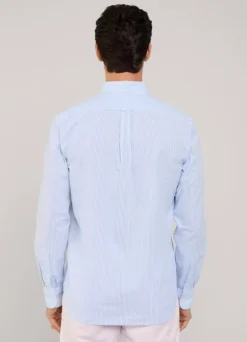 regular fit bengal striped seersucker shirt