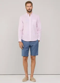 regular fit bengal striped linen shirt