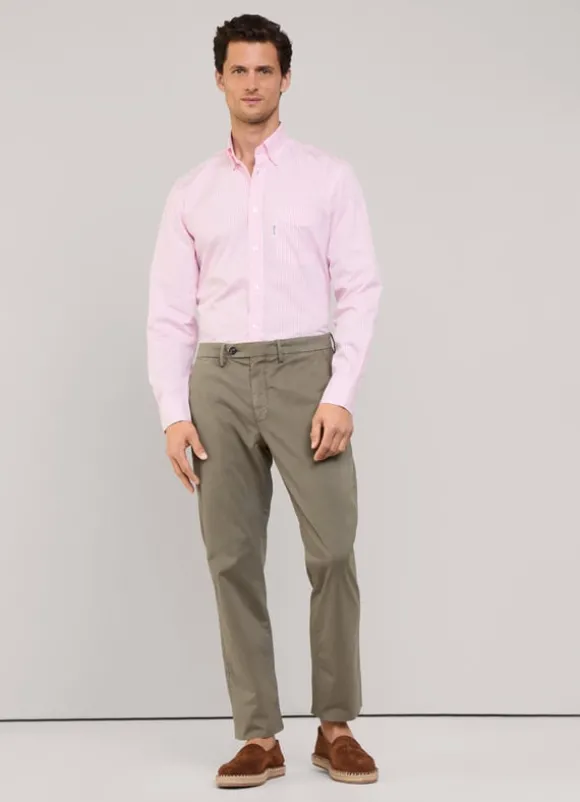 regular fit bengal striped poplin shirt