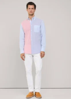 regular fit bengal striped seersucker shirt
