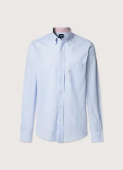 regular fit bengal striped seersucker shirt