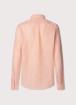 regular fit bengal striped linen shirt