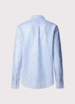 regular fit bengal striped linen shirt