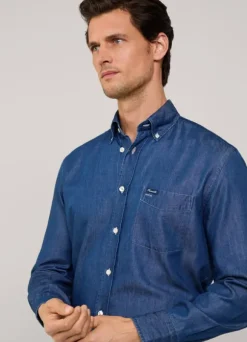 regular fit chambray shirt