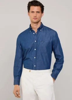 regular fit chambray shirt