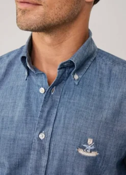 regular fit chambray shirt