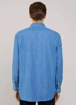 regular fit chambray shirt