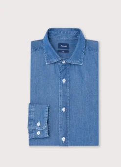 regular fit chambray shirt