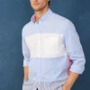 regular fit colour block poplin shirt