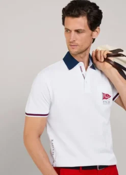 regular fit colour block polo