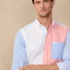 regular fit colour block oxford shirt
