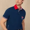 regular fit colour block polo