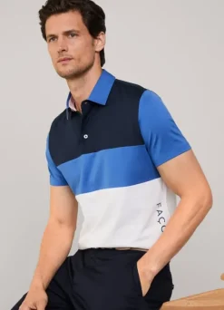 regular fit colour block polo