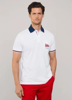 regular fit colour block polo