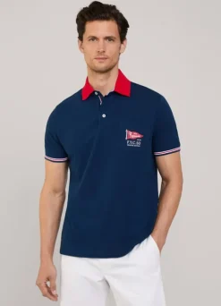 regular fit colour block polo