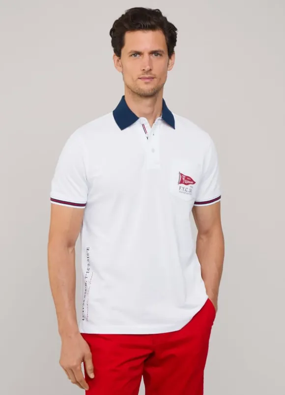 regular fit colour block polo