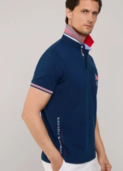 regular fit colour block polo