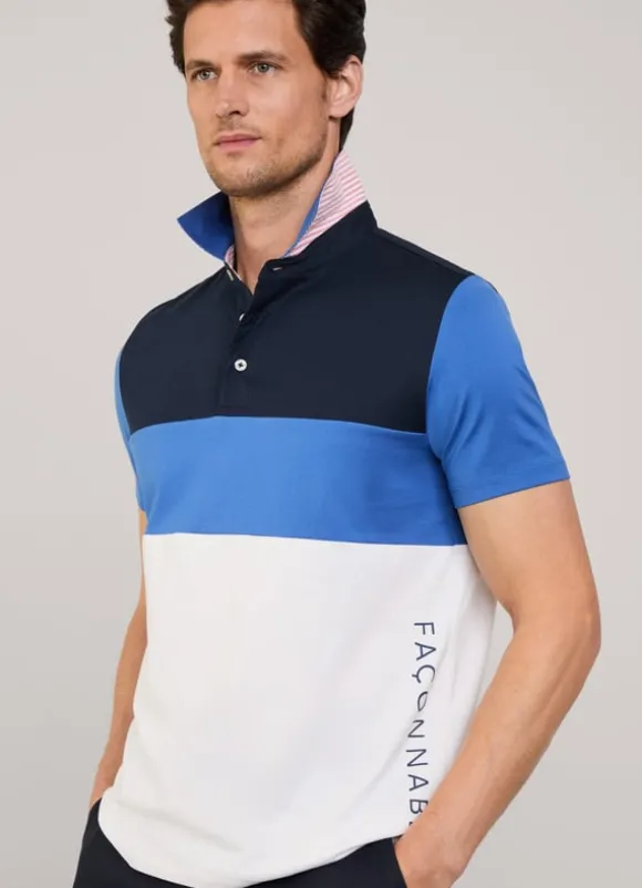 regular fit colour block polo