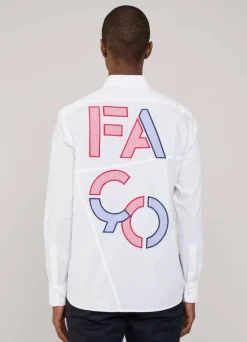 regular fit colour block poplin shirt