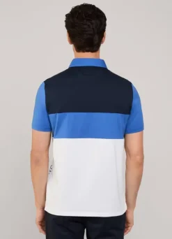 regular fit colour block polo